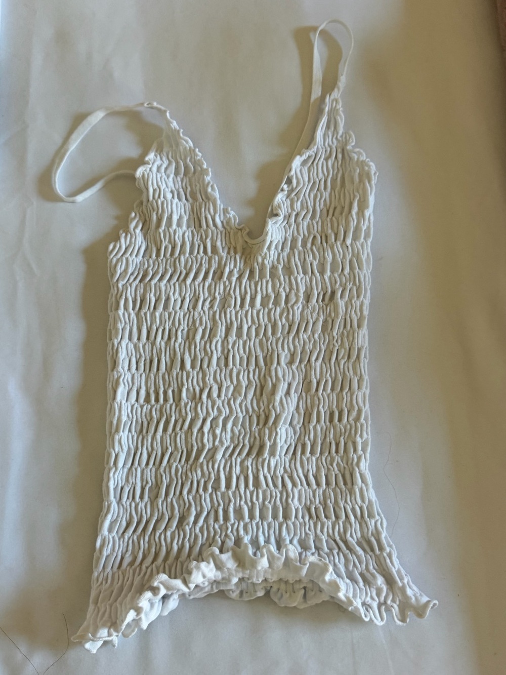Intimately by Free People White V-Neck Cami